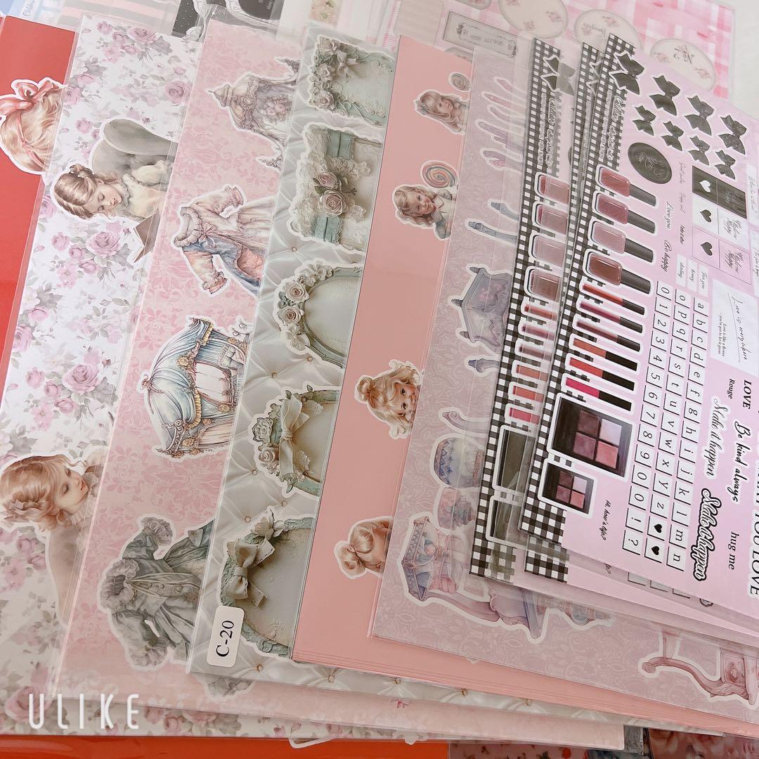 コラージュ素材 トレペ コラージュシート 紙モノ デザインペーパー まとめ売り