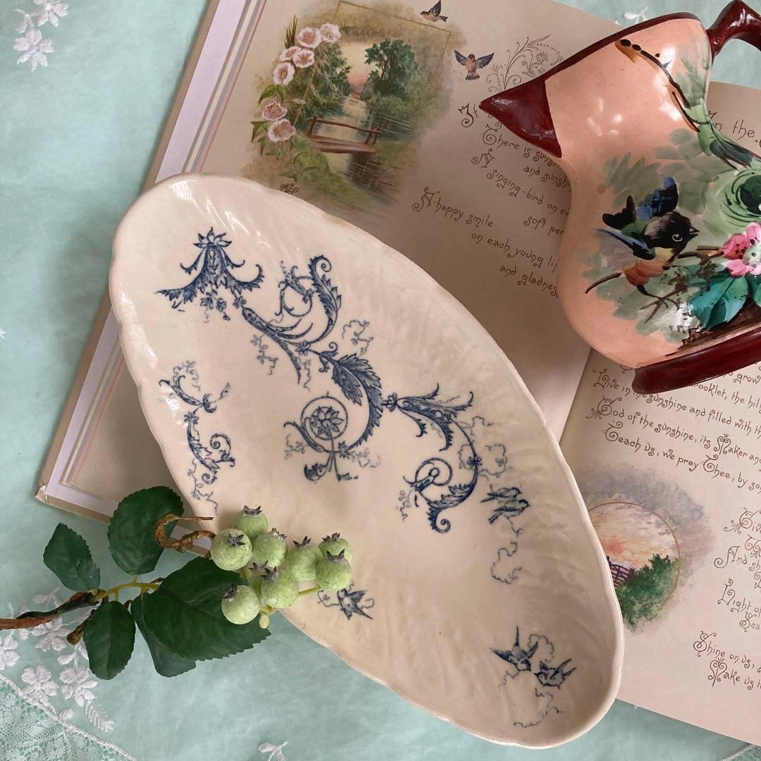 ♪フランスアンティーク GIEN ジアン ラヴィエ ランソー 小鳥