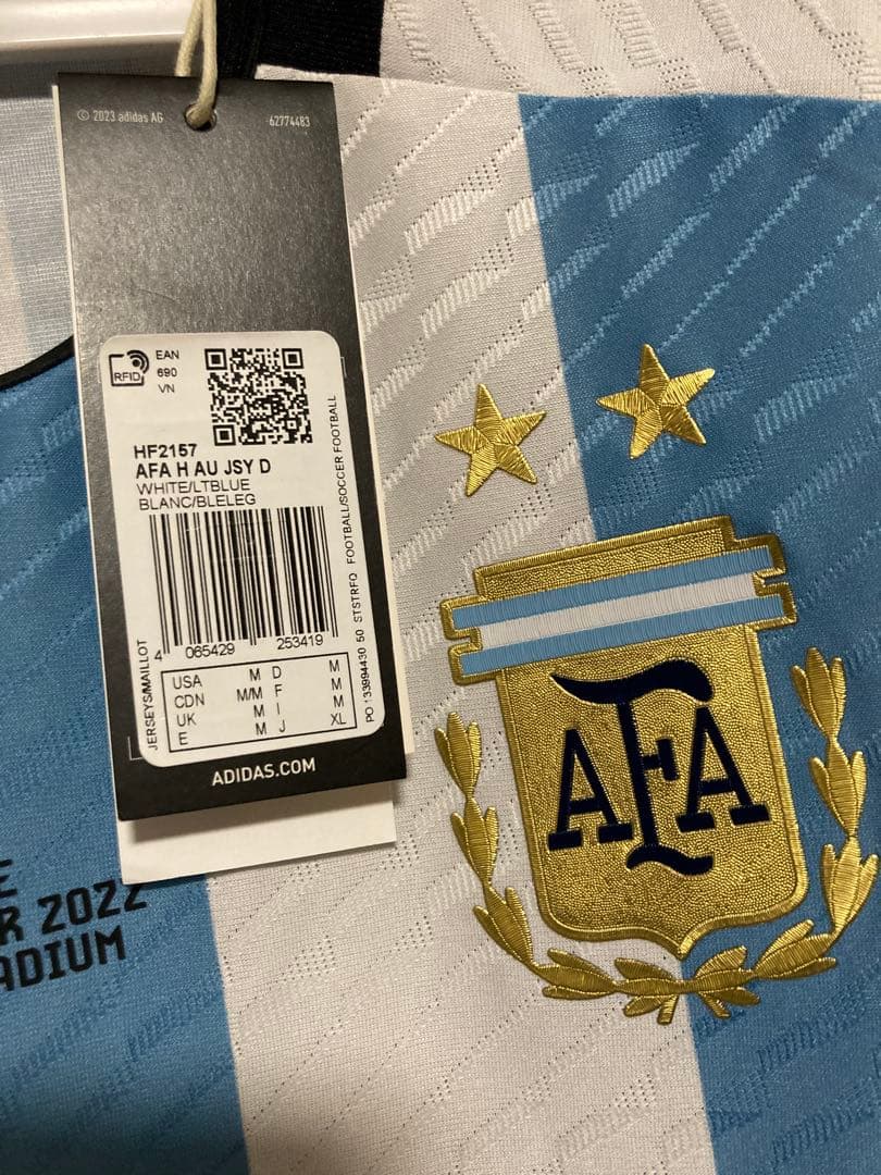 【正規品】メッシ　アルゼンチン　2022年 ホーム オーセンティック