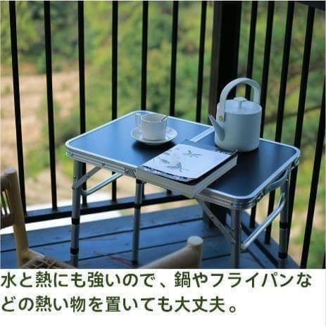 ✨2個セット✨ アウトドアテーブル キャンプテーブル 黒 耐熱 コンパクト 防水