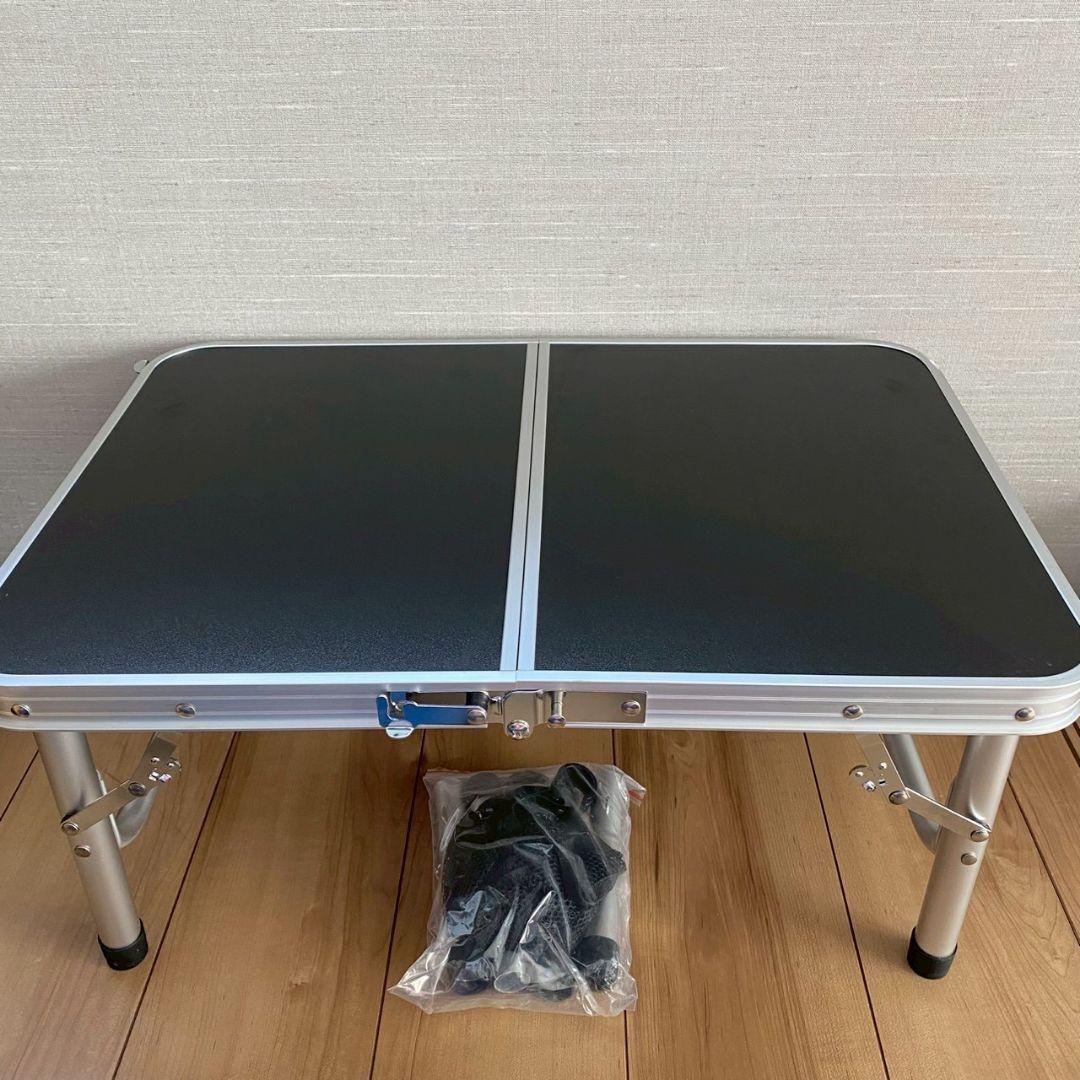 ✨2個セット✨ アウトドアテーブル キャンプテーブル 黒 耐熱 コンパクト 防水