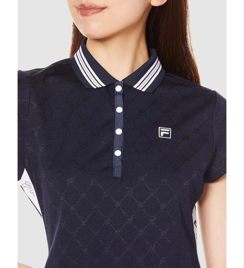 【試着のみ】フィラ FILA ゴルフ 半袖ワンピース751407 ネイビー