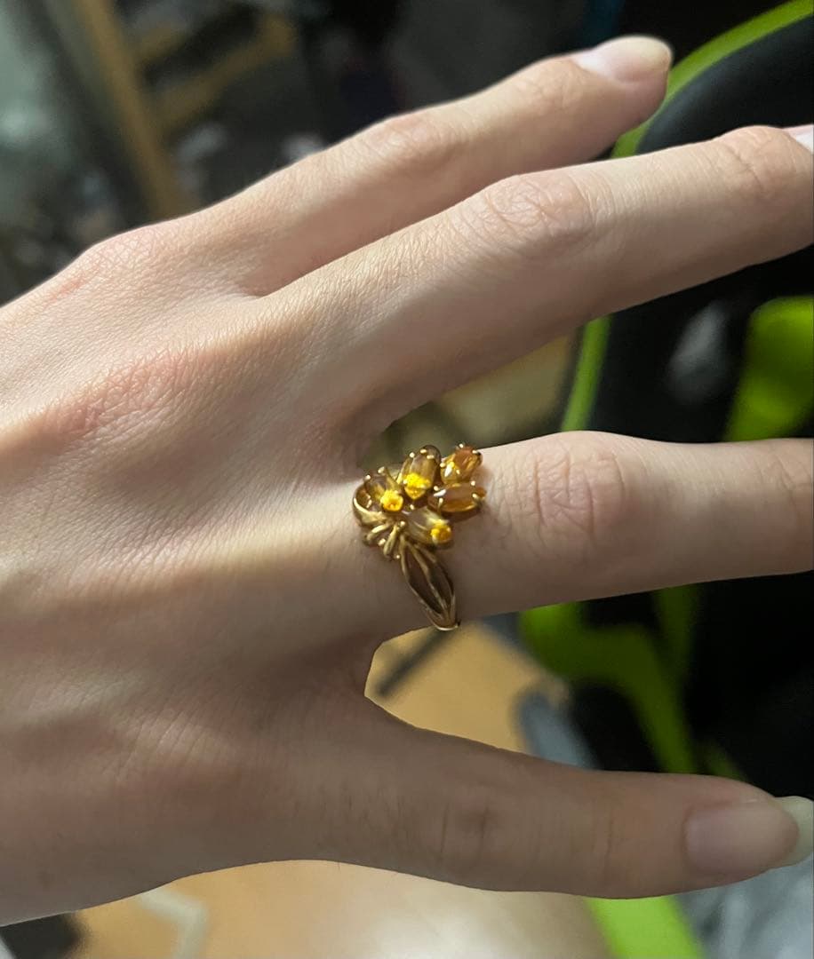 な*ん様 18金 トパーズリング 刻印あり