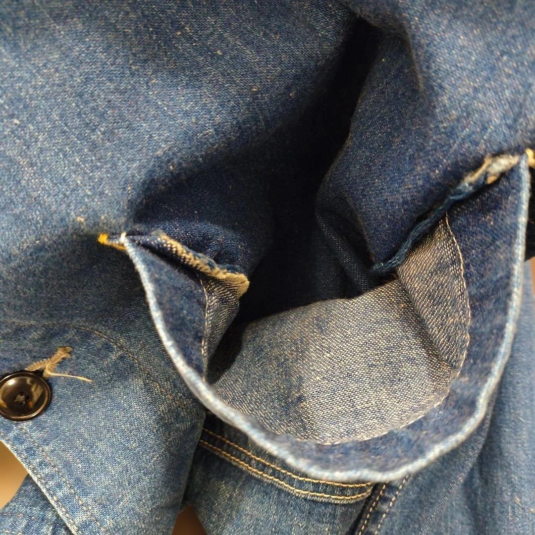 orslow ノーカラー デニムジャケット カバーオール L (3) オアスロウ