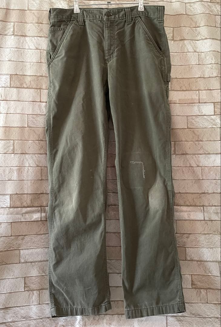 カーハート ペインターパンツ 刺繍 カーキ 34×34