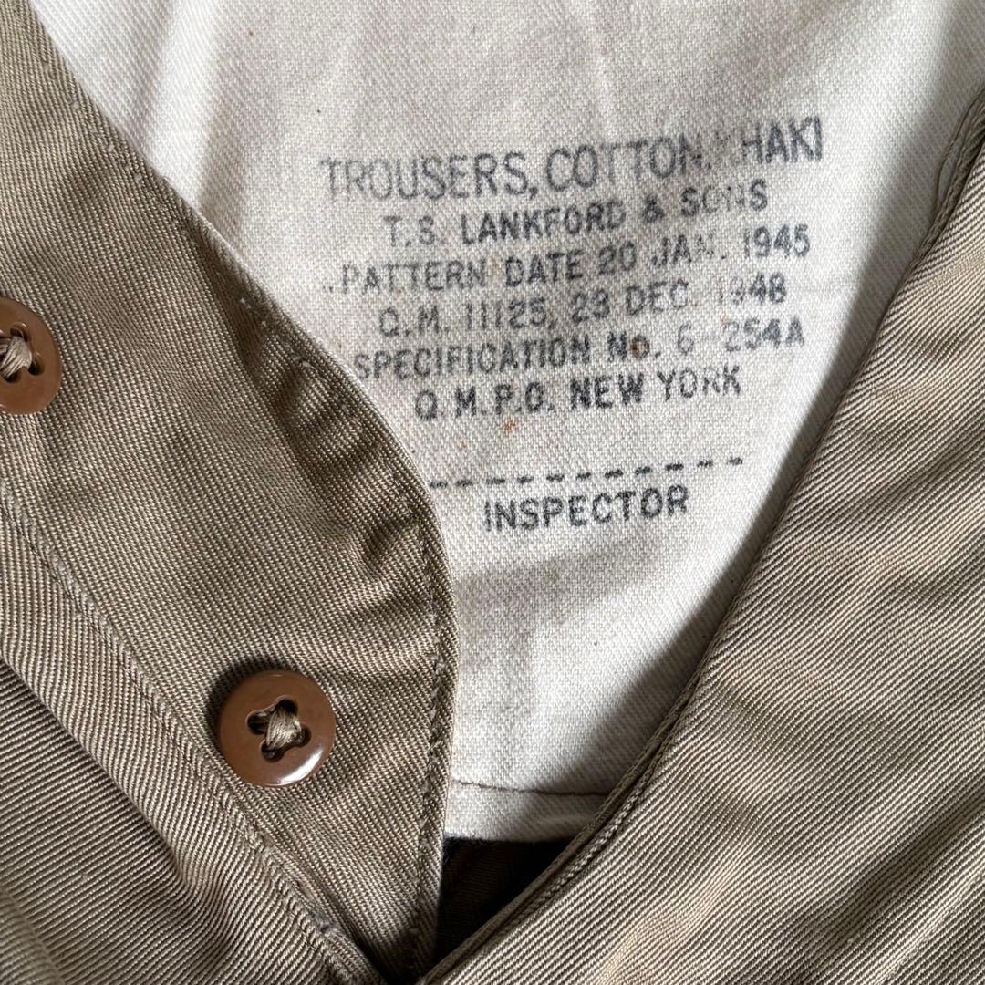 1948年 US.ARMY ボタンフライ ミリタリートラウザーズ チノパン