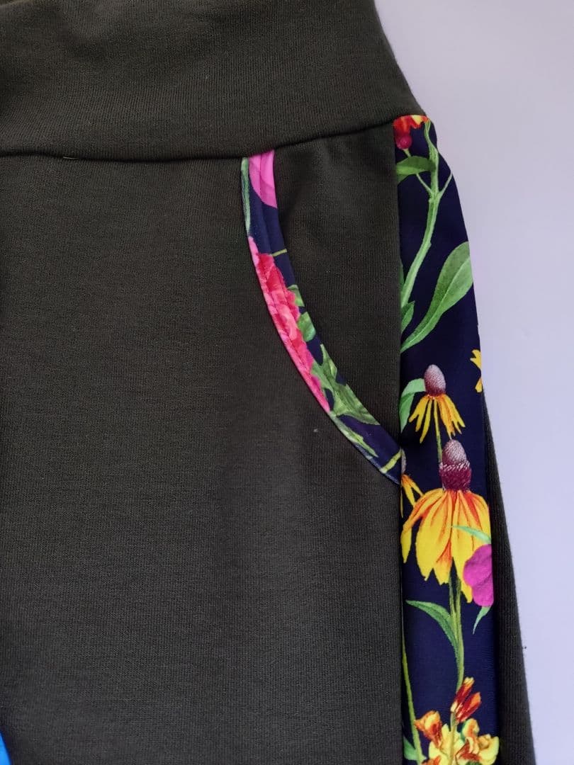 ミカランセ　サイド切替ロングギャングスターパンツ※アーミーグリーン