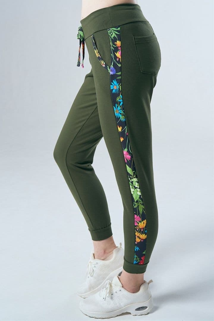 ミカランセ　サイド切替ロングギャングスターパンツ※アーミーグリーン