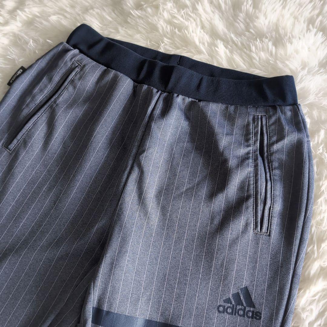 アディダス ストライプ トラックジャケット パンツ セットアップ M ブルー