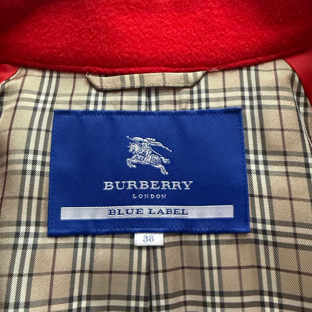 希少✨バーバリーブルーレーベル《38》ポンチョコート アンゴラ フリル