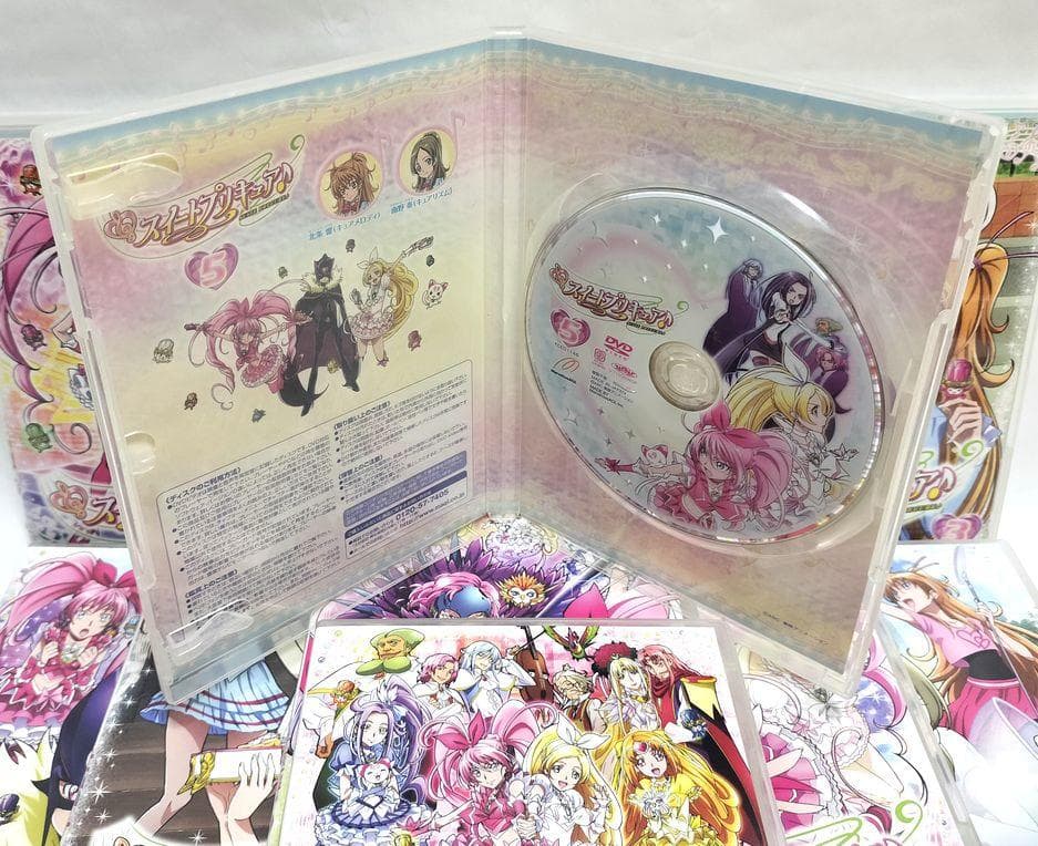 難有、⑤巻以外未使用ステッカー付♪　スイートプリキュア♪ 　全16巻Ｓ　ＤＶＤ