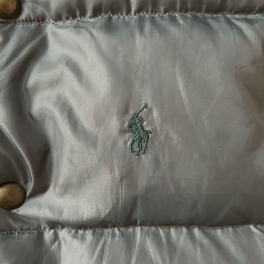 POLObyRalphLauren90sリバーシブルダウンベスト刺繍ポニー深緑
