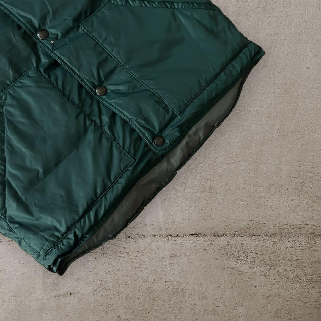 POLObyRalphLauren90sリバーシブルダウンベスト刺繍ポニー深緑