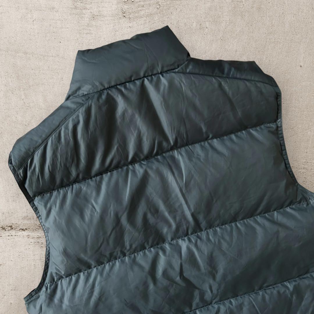 POLObyRalphLauren90sリバーシブルダウンベスト刺繍ポニー深緑