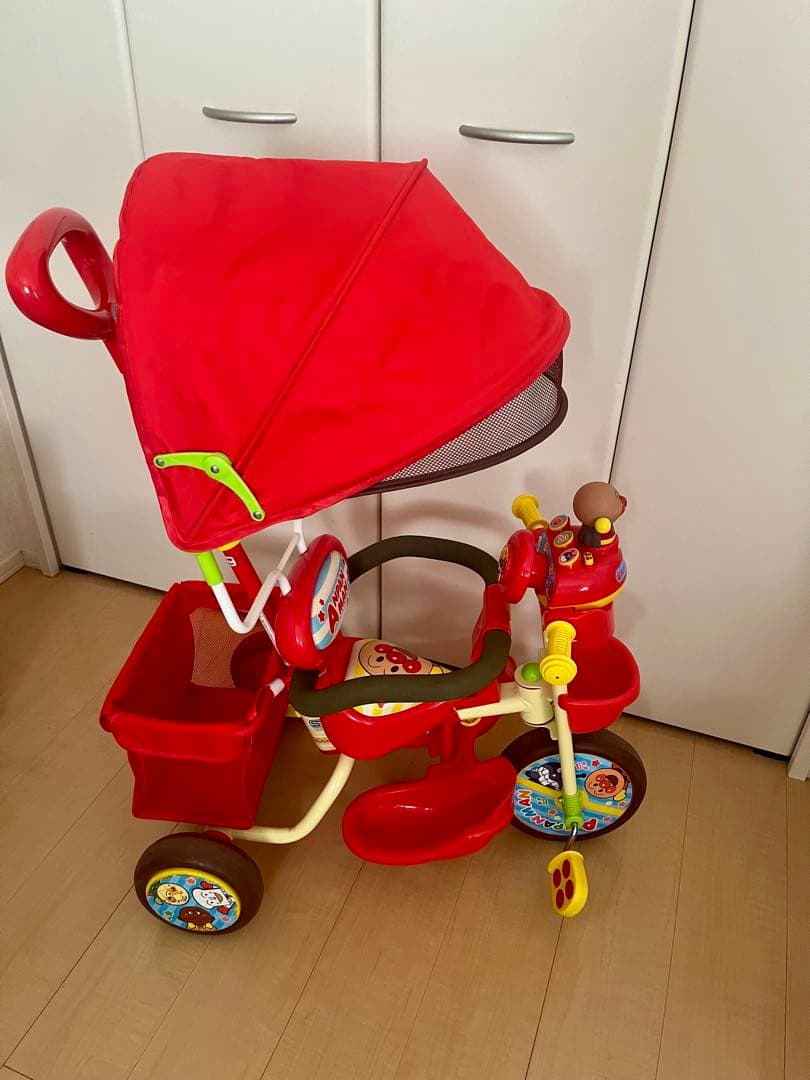 【あん】アンパンマン デラックスⅡ 三輪車 赤