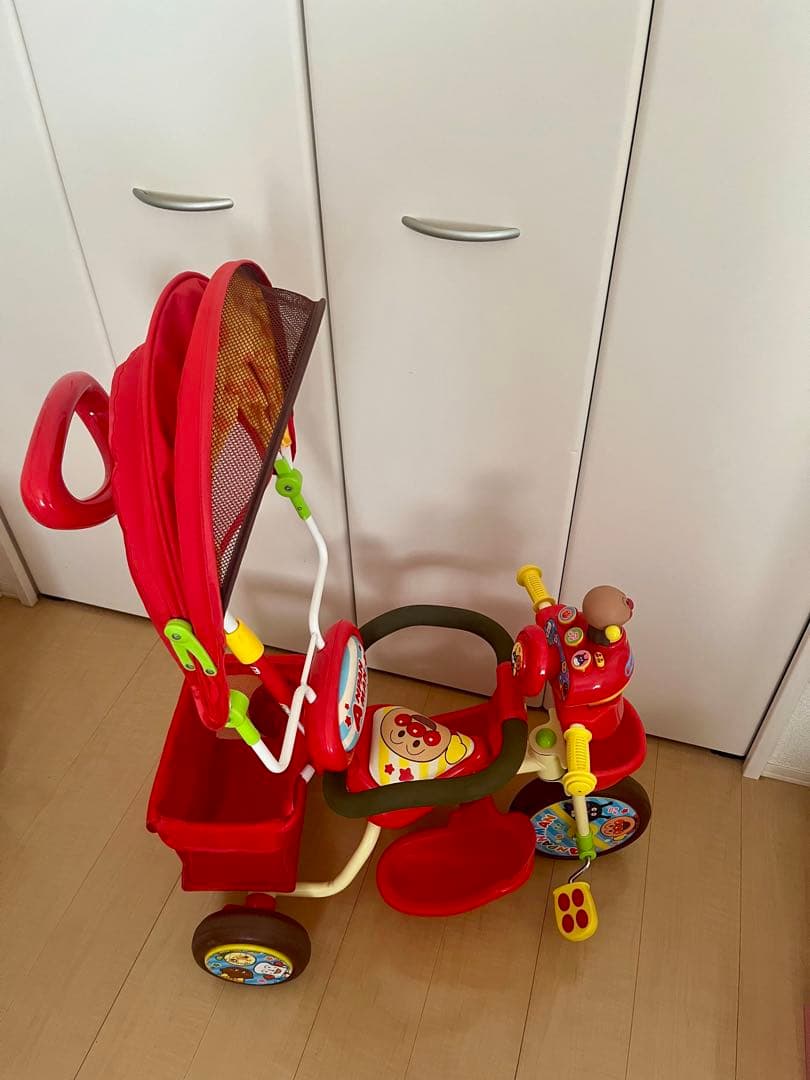 【あん】アンパンマン デラックスⅡ 三輪車 赤