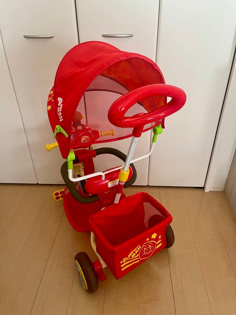 【あん】アンパンマン デラックスⅡ 三輪車 赤