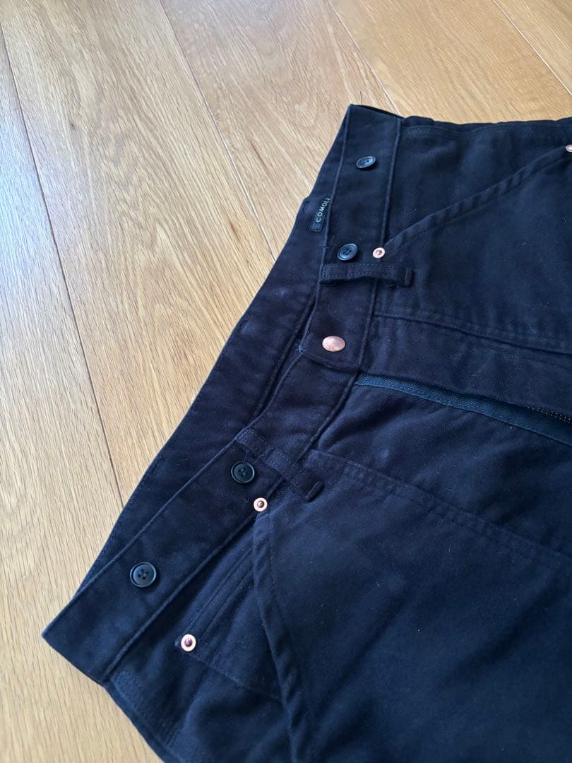 COMOLI モールスキン ペインターパンツ BLACK 3 コモリ 美品