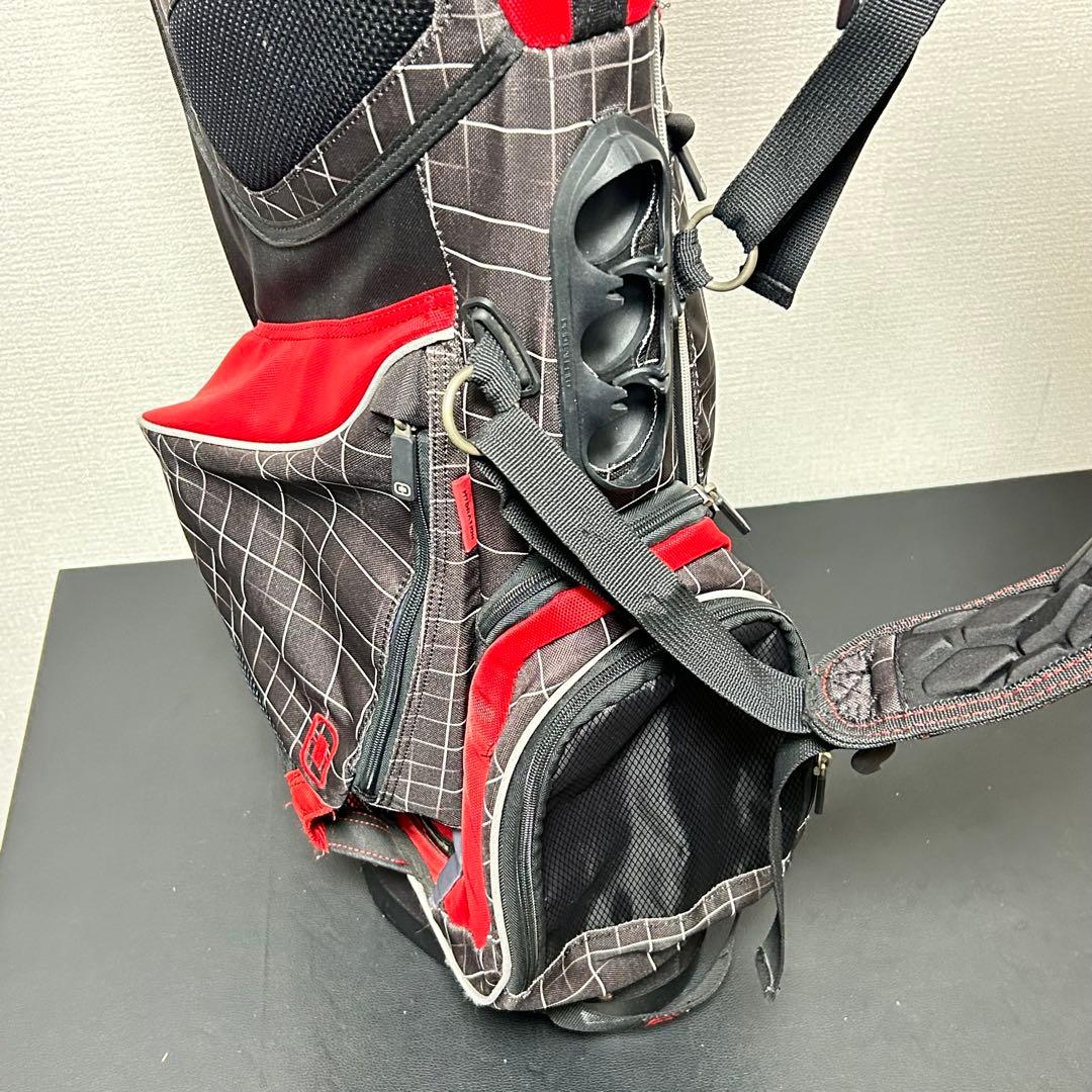 OGIO スタンド キャディバッグ 8分割 ブラック×レッド