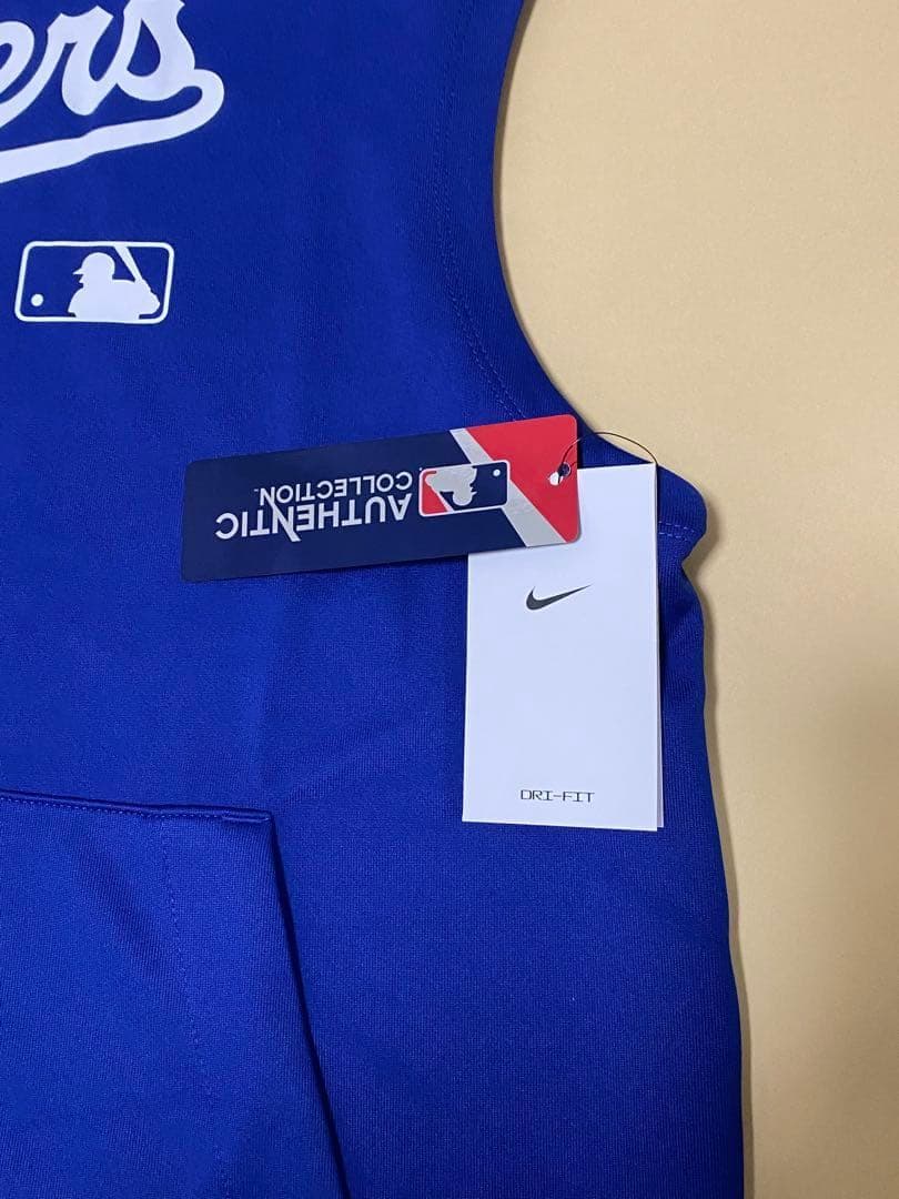 Ｌ ドジャースノースリーブパーカー選手着用モデル　オーセンティックNike
