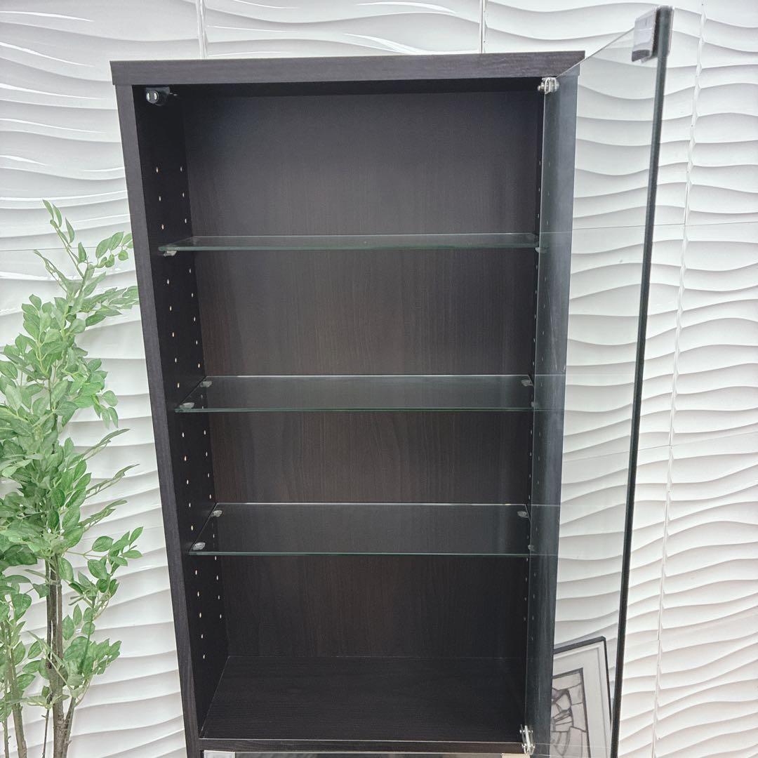 ②大阪府 神戸市 配達料無料！◇不二貿易◇ガラスコレクションケース◇ハイタイプ