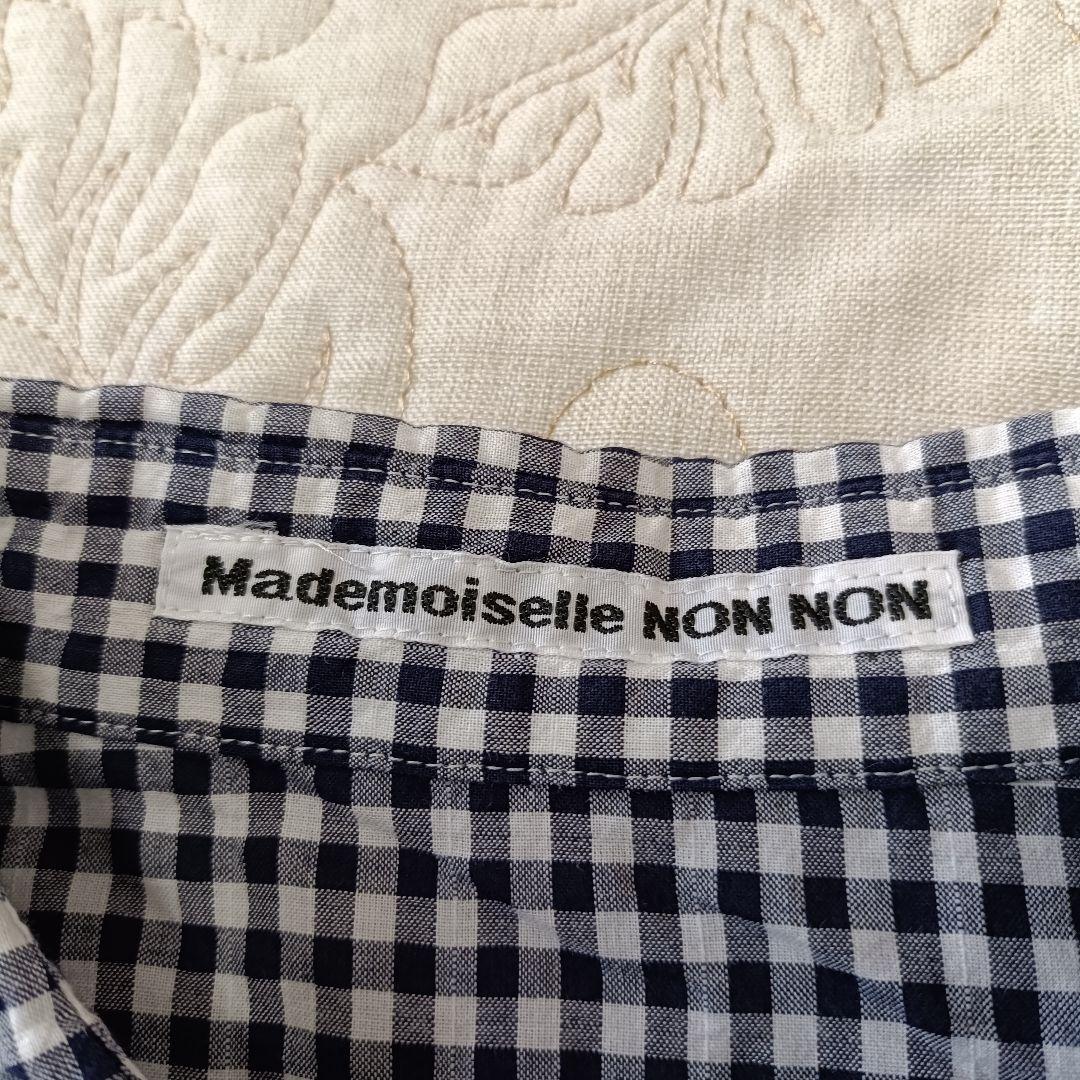 【新品未使用品】マドモアゼルノンノン　ギンガムチェック　ブラウス　L