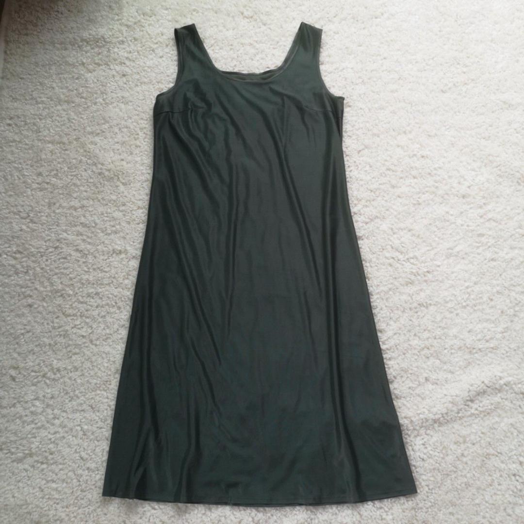 銀座マギー 定価9.7万 カットワークコットンワンピース　カーキ　近年　日本製