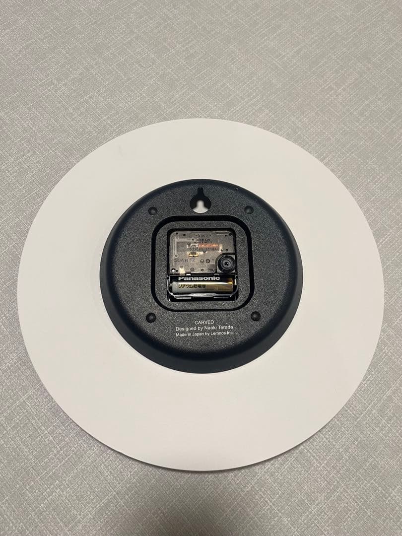レムノス　壁掛け時計　白　美品