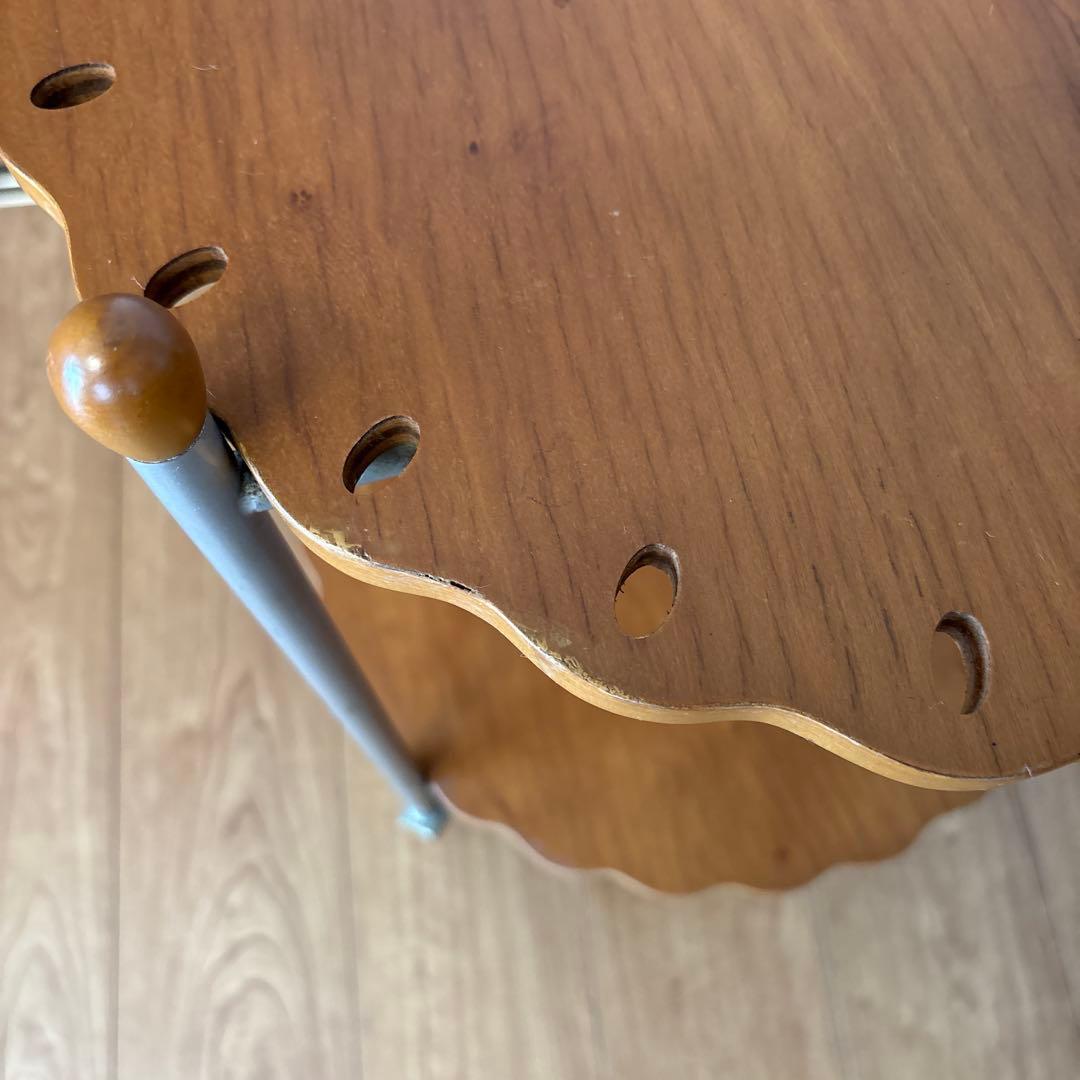 木製トロリー ワゴン2段　キッチンワゴン