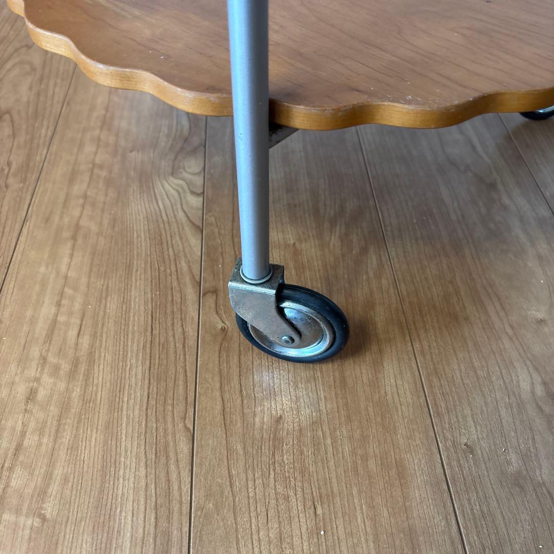 木製トロリー ワゴン2段　キッチンワゴン