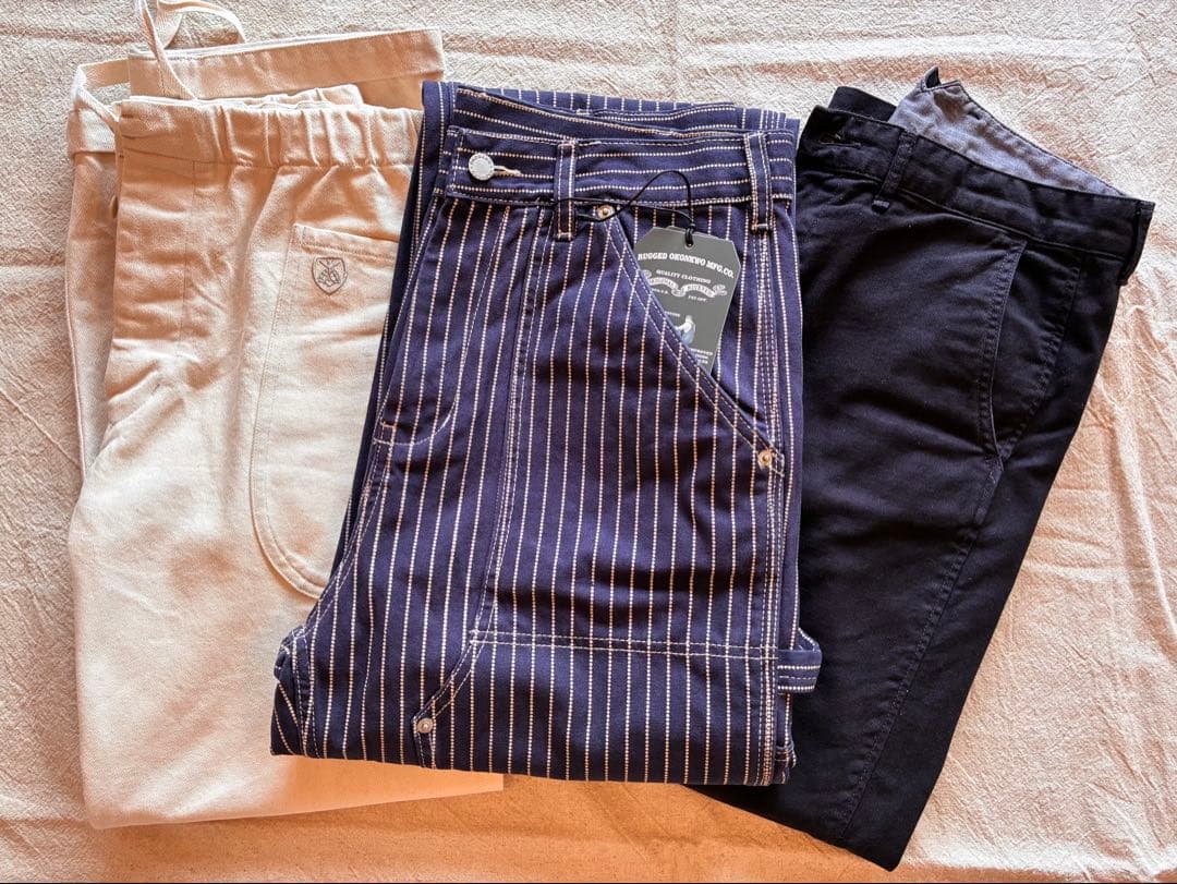 【typeＤ-2XL】 ウォバッシュ　ストライプ　デニム　パンツ　ヒッコリー