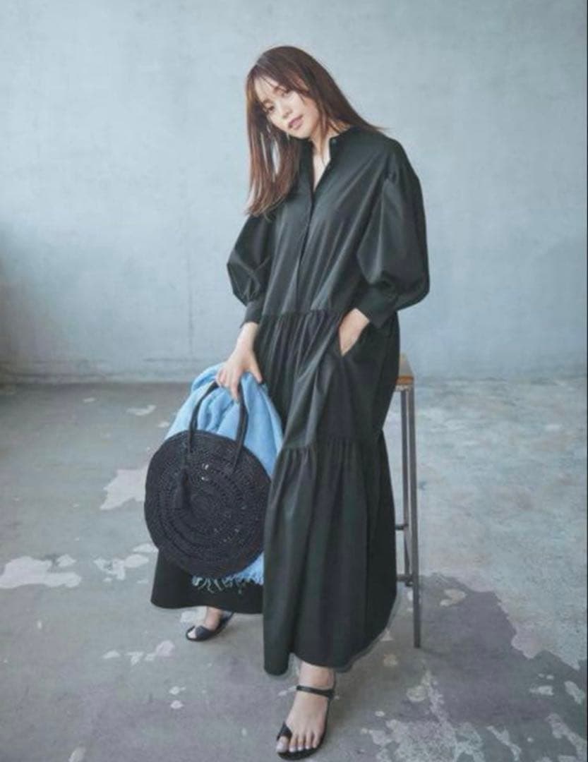 美品♡セオリーリュクス　蛯原友里コラボ タイプライターティアードワンピース