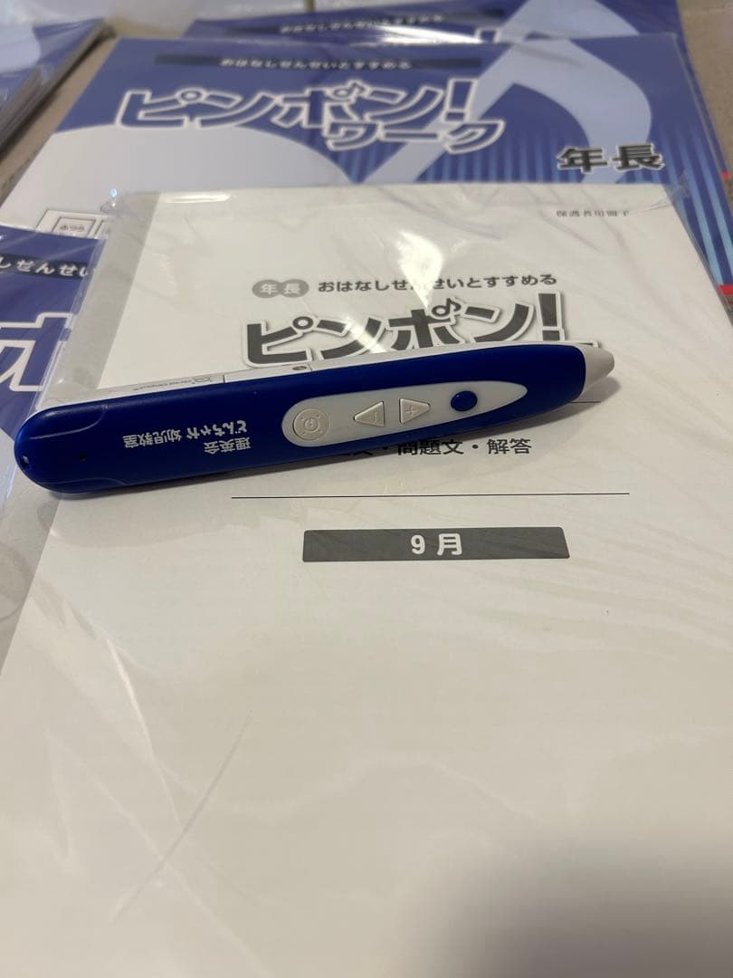 理英会　ピンポンワーク　年長　16冊　ペン付き