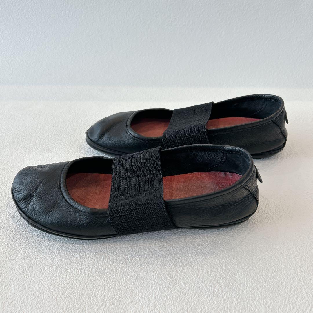 定番✨CAMPER ライトニナ　フラットシューズ　ブラック 36 レザー　黒