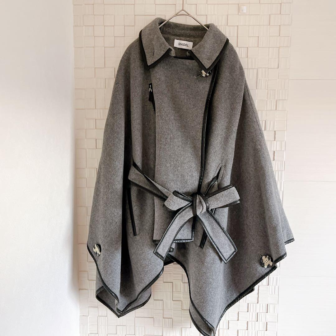 SNIDEL新木優子Sweet Collaboratio nポンチョコートグレー