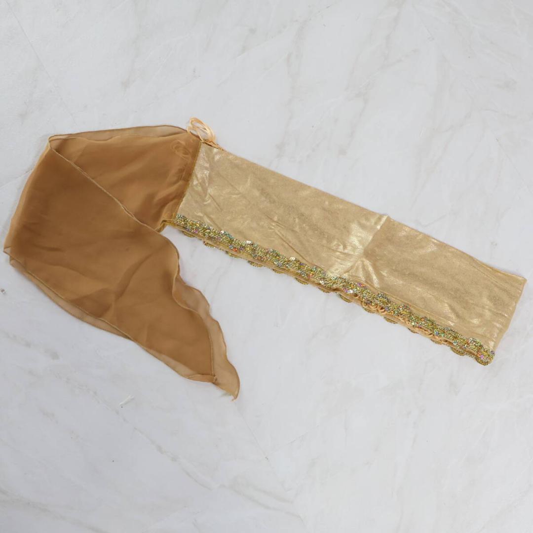 【ベリーダンス用衣装】ゴールド サイーディドレス ガラベーヤ ワンピース ドレス