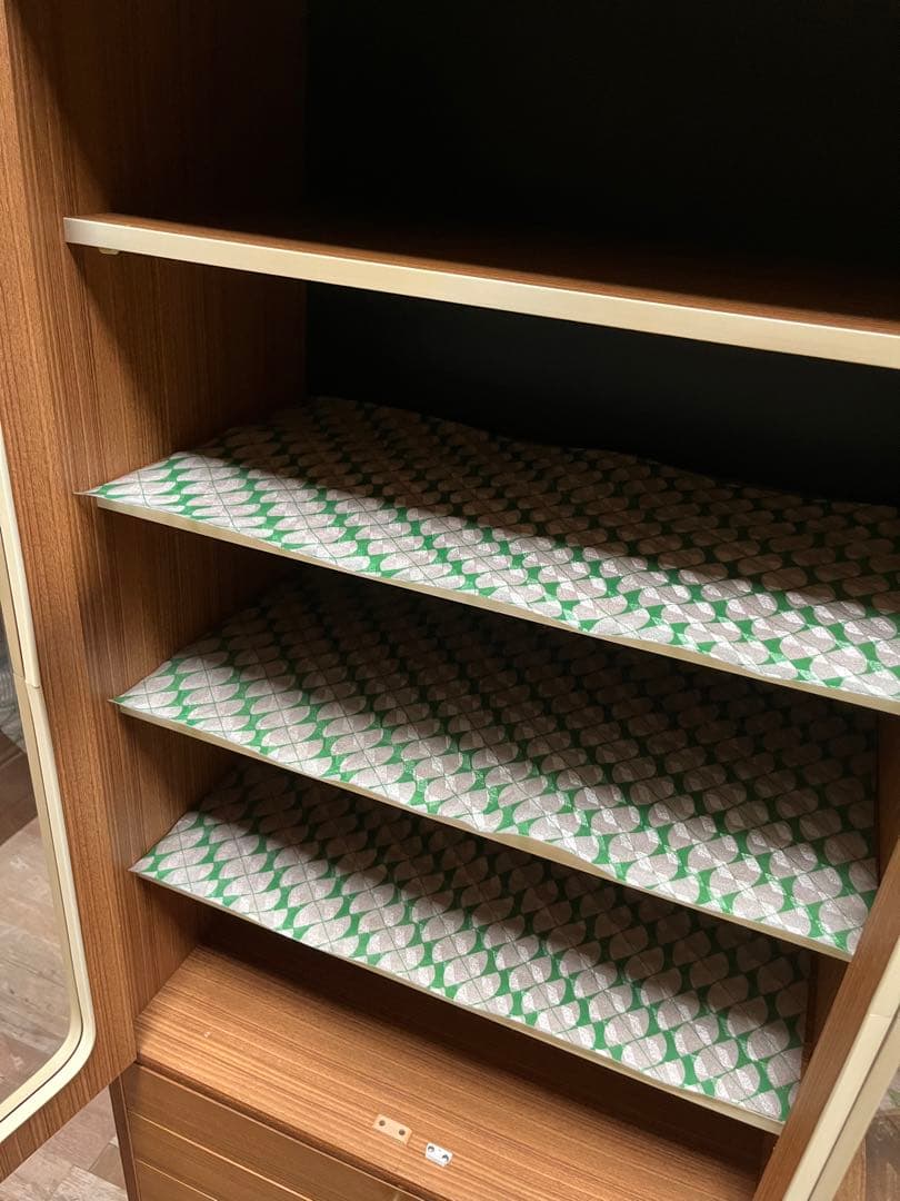 アーチ型 飾り棚 食器棚 水屋 キャビネット 昭和レトロ当時物 インテリア