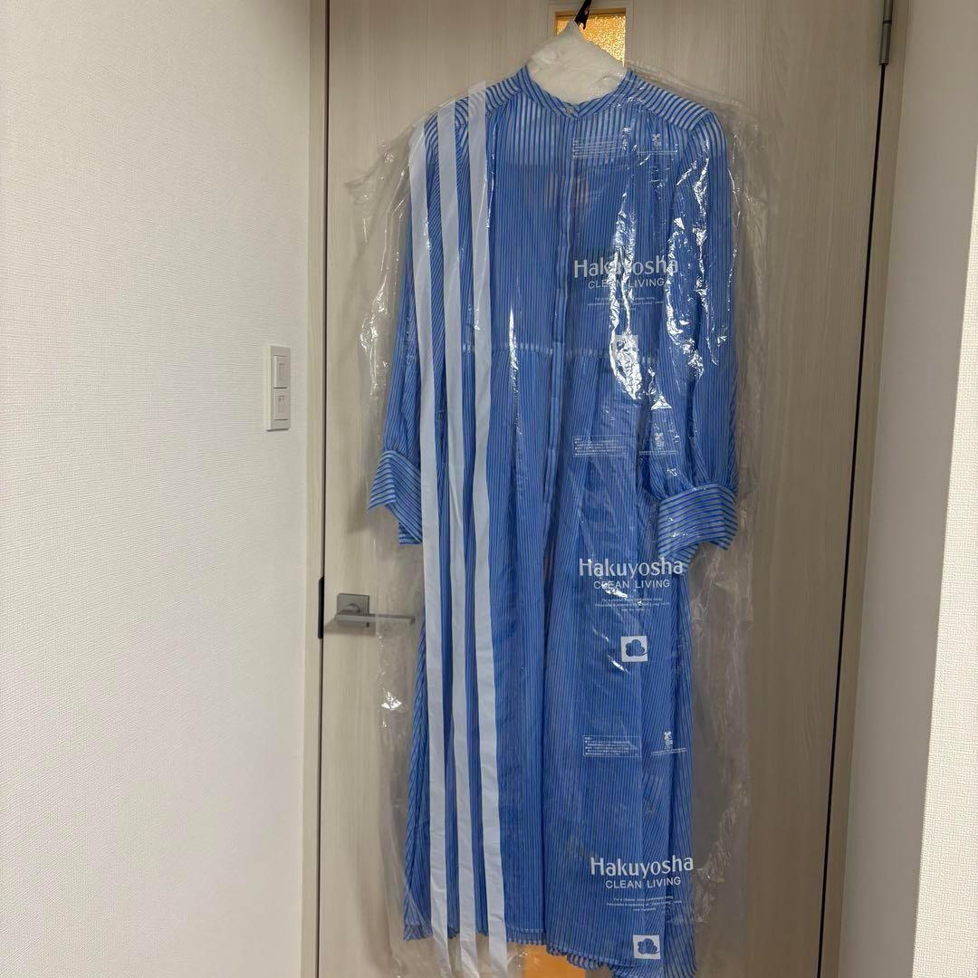 【anuans】シアーストライプジャガードワンピース