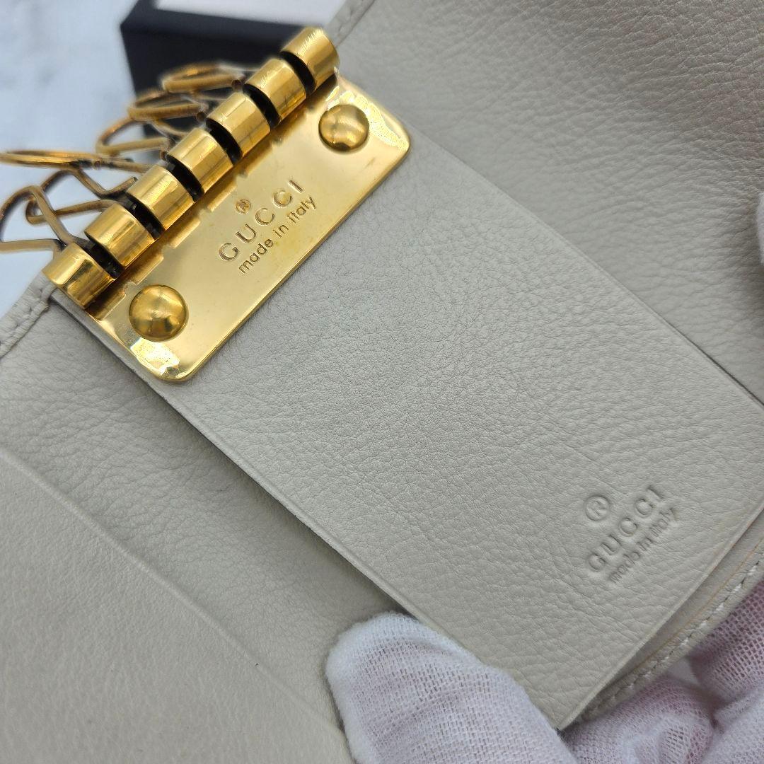 【極美品】 GUCCI グッチ キーケース 6連 GG マーモント バンブー