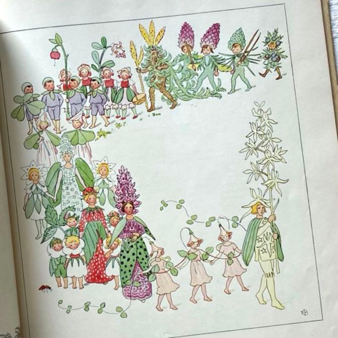 RT81 北欧ヴィンテージ絵本 エルサ・ベスコフ リーサの庭の花まつり