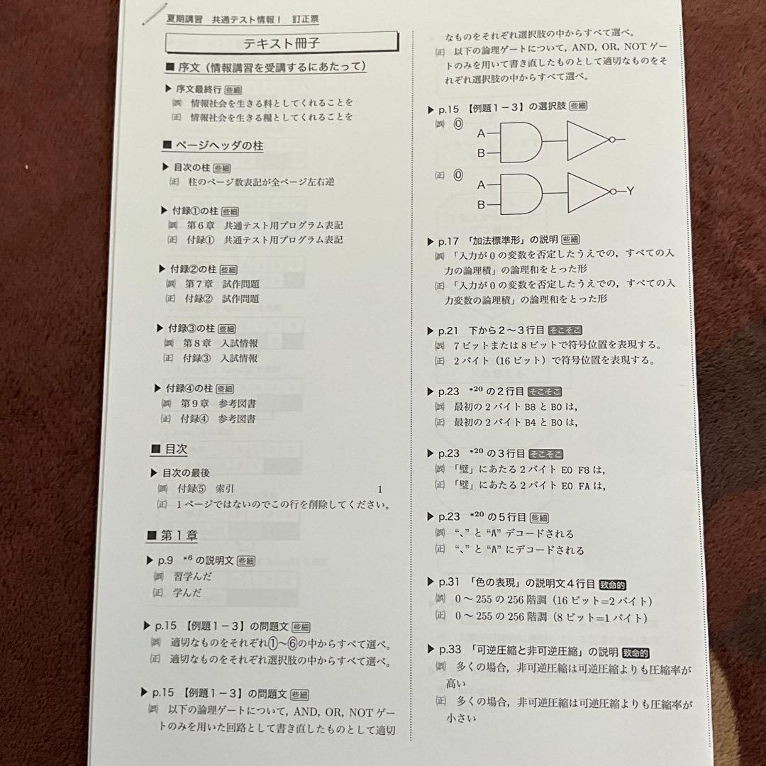 鉄緑会　夏期講習　共通テスト情報I