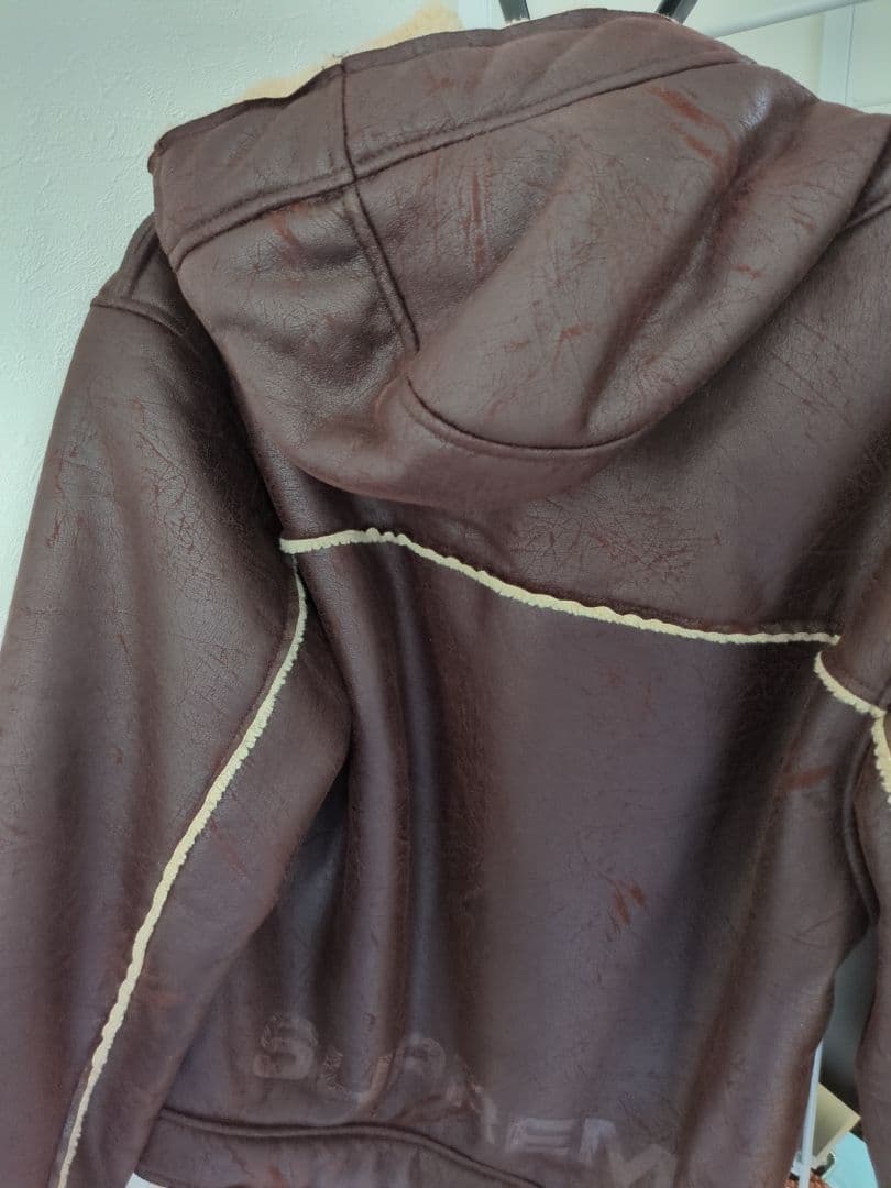 SUPREME レザージャケット　Shearling hoodedJacket