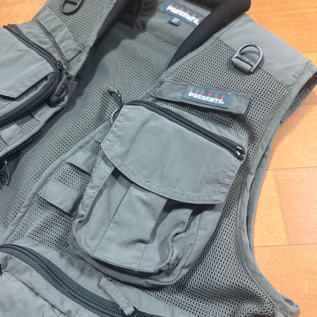 リトルプレゼンツ　V-26 メッシュベスト　Mサイズ　チャコールグレイ