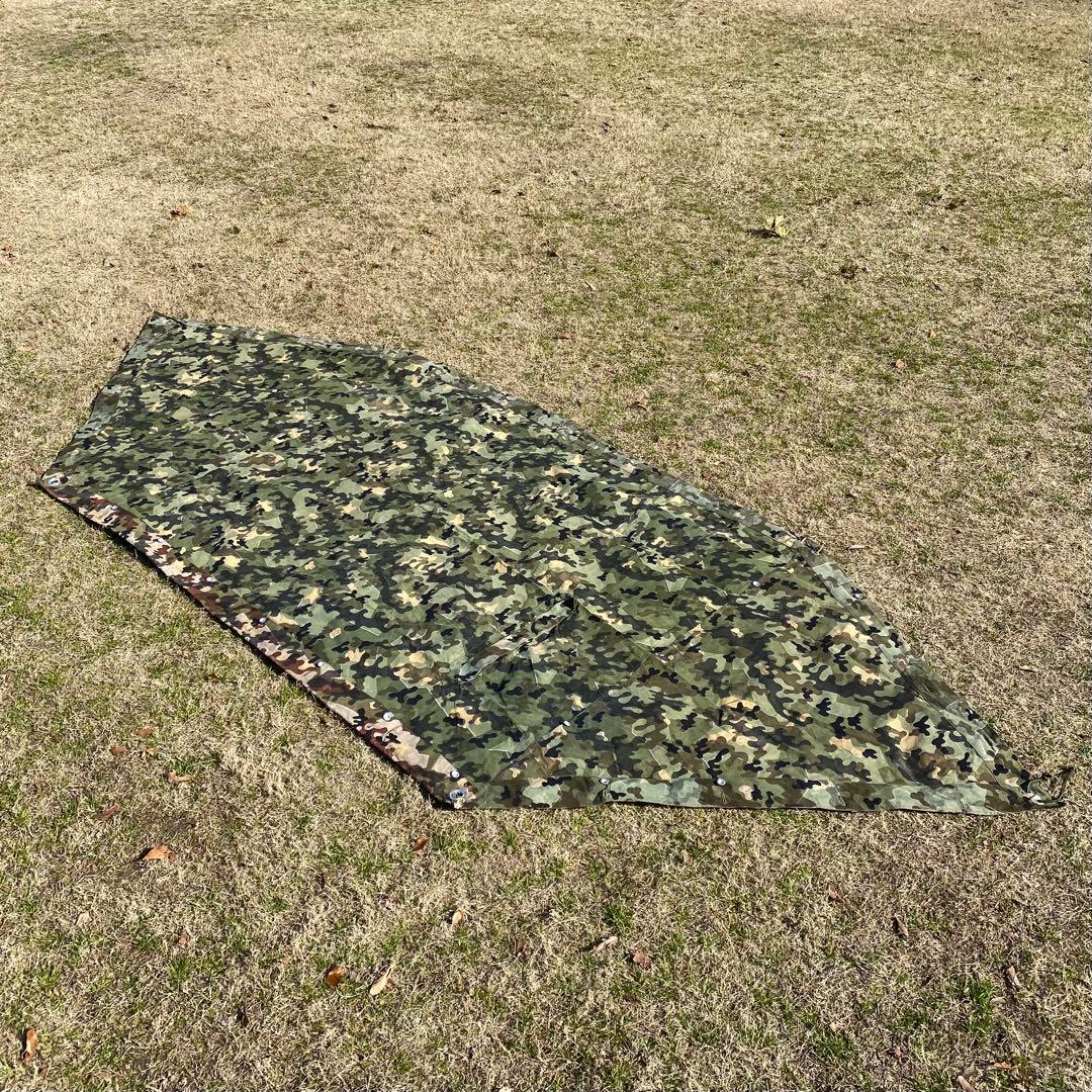 【激レア】ドイツ　軍幕　アメーバカモ　収納袋付　パップテント　ハーフ　１枚