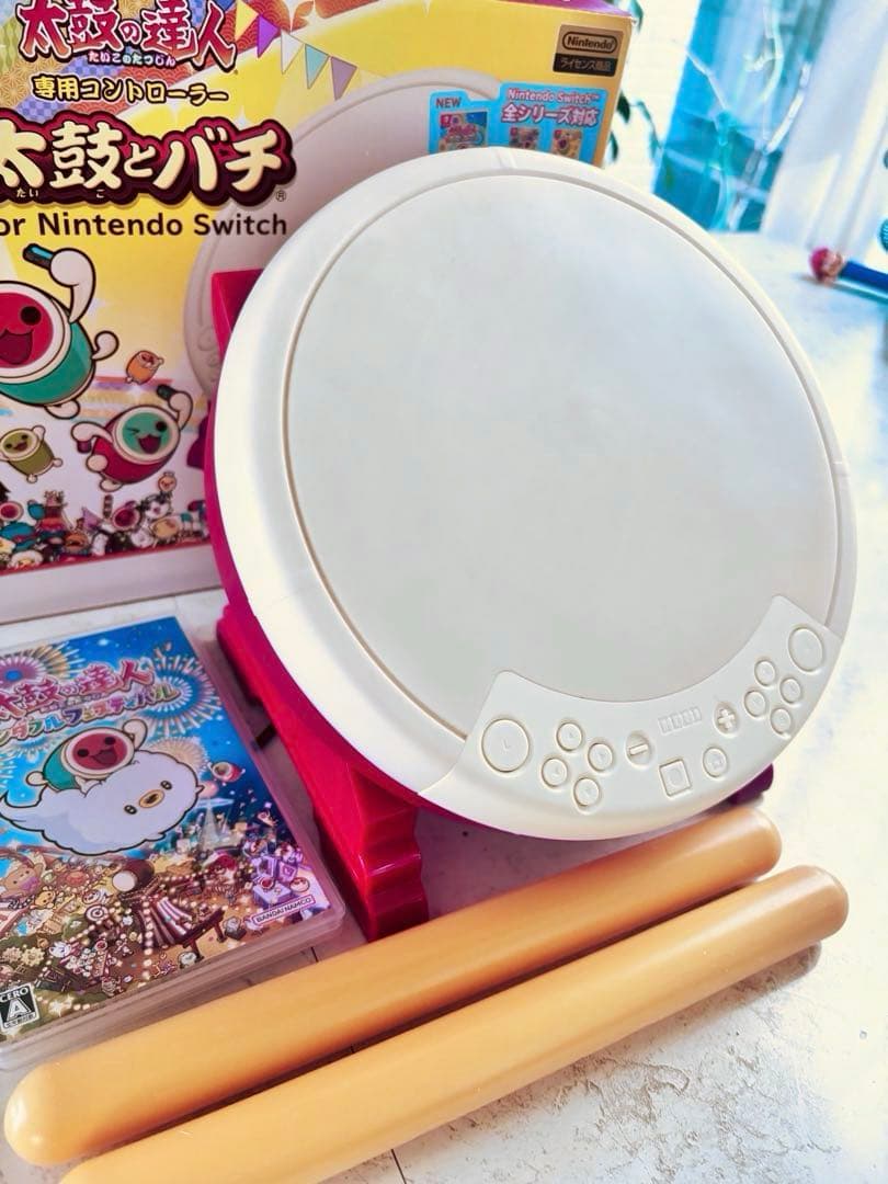 任天堂ライセンス商品 太鼓の達人ドンダフルフェスティバルと太鼓とバチセット