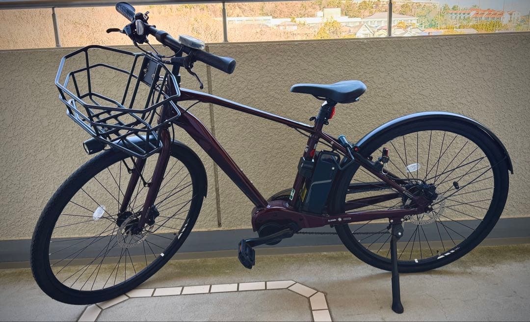 電動アシスト自転車 シティタイプ バーガンディ
