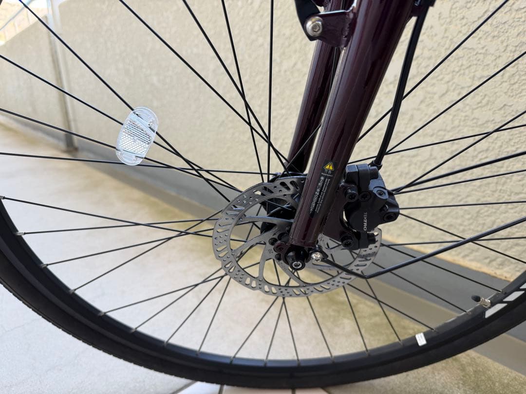 電動アシスト自転車 シティタイプ バーガンディ