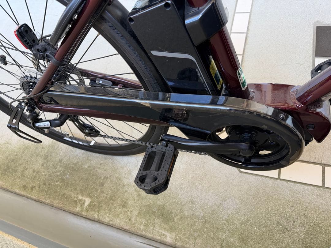 電動アシスト自転車 シティタイプ バーガンディ