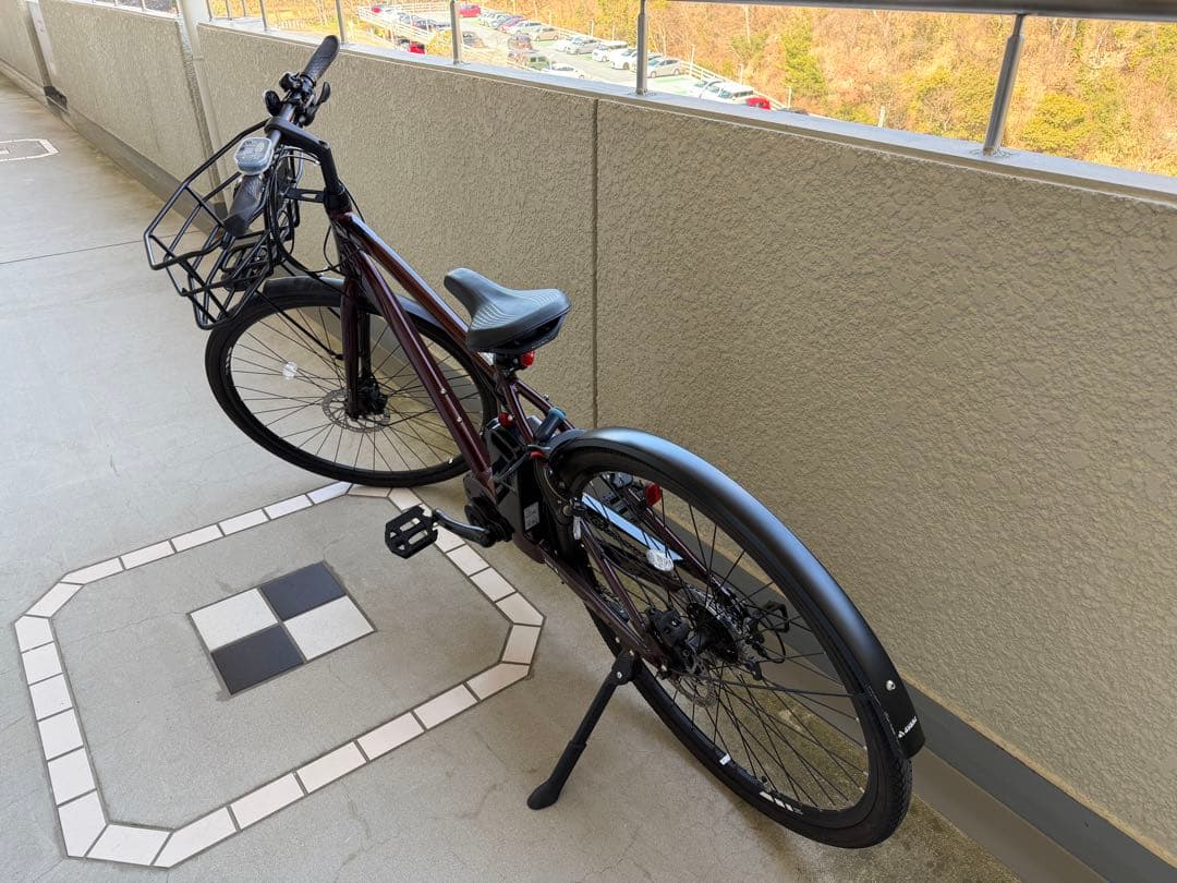 電動アシスト自転車 シティタイプ バーガンディ