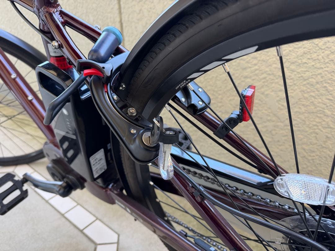 電動アシスト自転車 シティタイプ バーガンディ